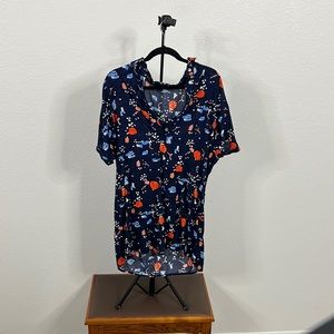Navy Mini Dress Funky Shapes Size M